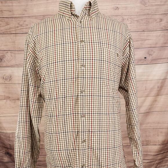 Roundtree & Yorke Shirt Mens 2XLT 2XT Tall Plaid Flannel Button Down Long Sleeve - Picture 3 of 8